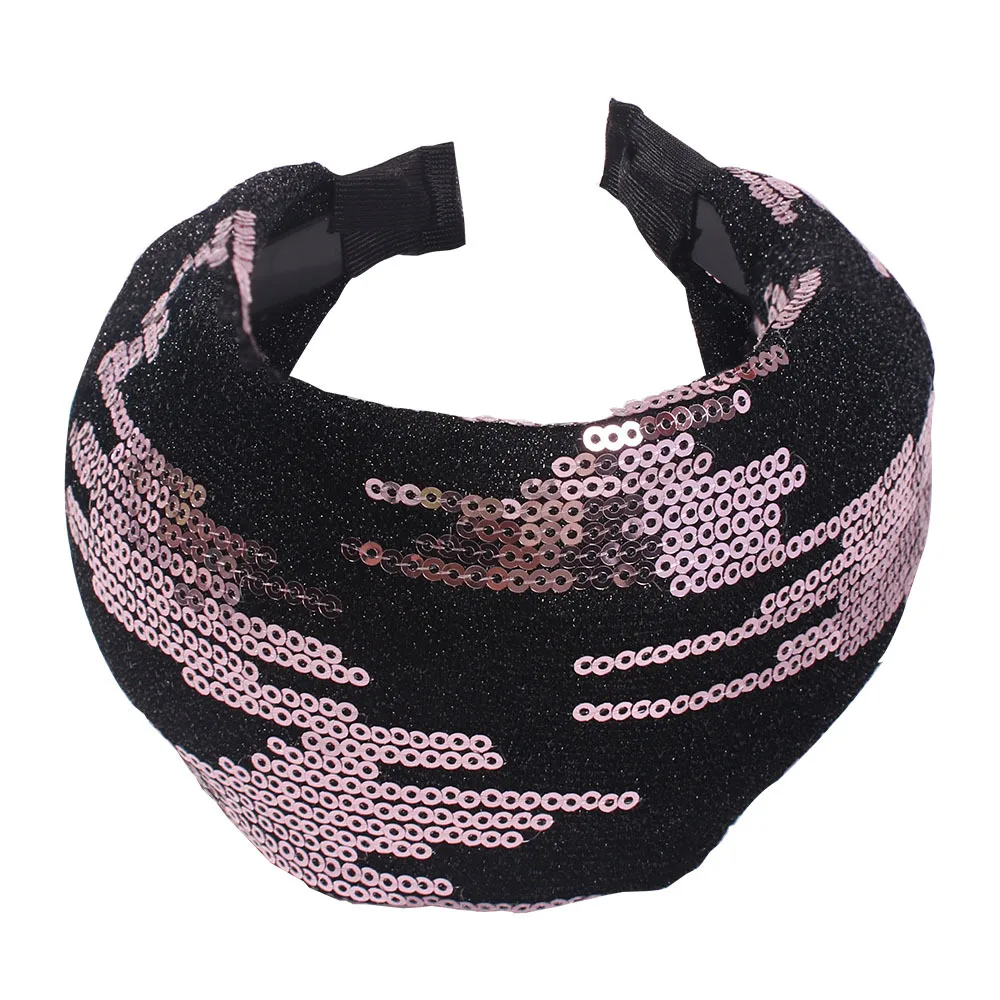 Супер широкий Кристалл блесток Hairband для женщин аксессуары для волос, Корея повязка на голову для цветочный ободок для волос, для девочек головной убор