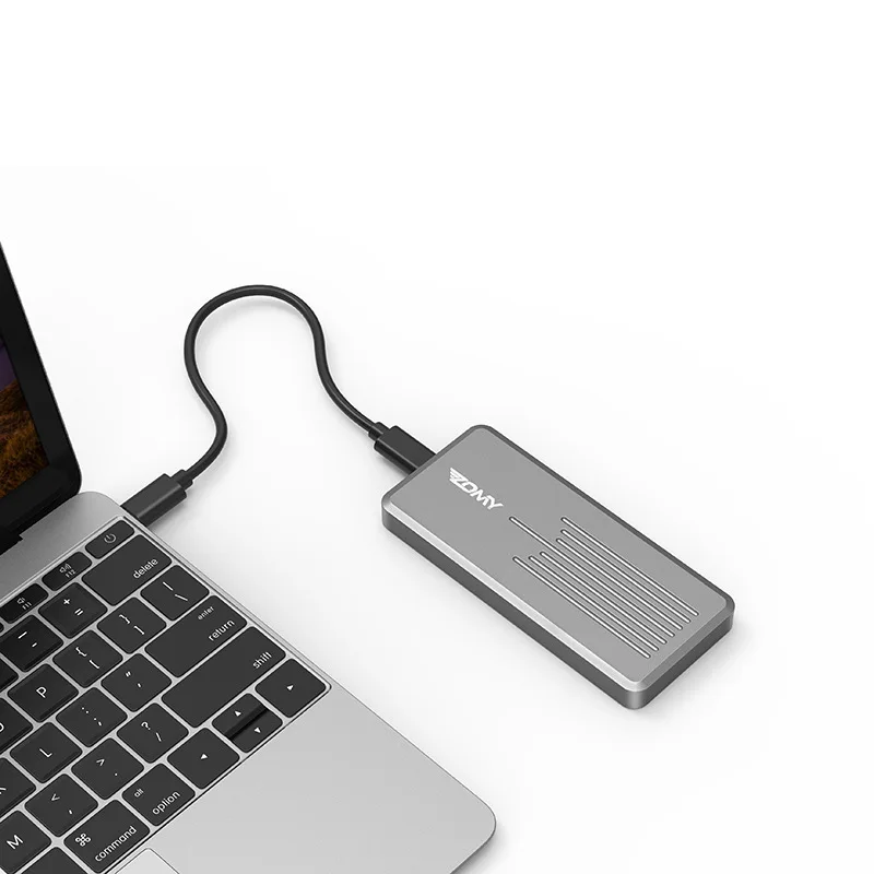 NVME M.2 SSD Fällen Typ-c Port High Speed Übertragung Festplatte Gehäuse Wärmeableitung Tiefe Grau