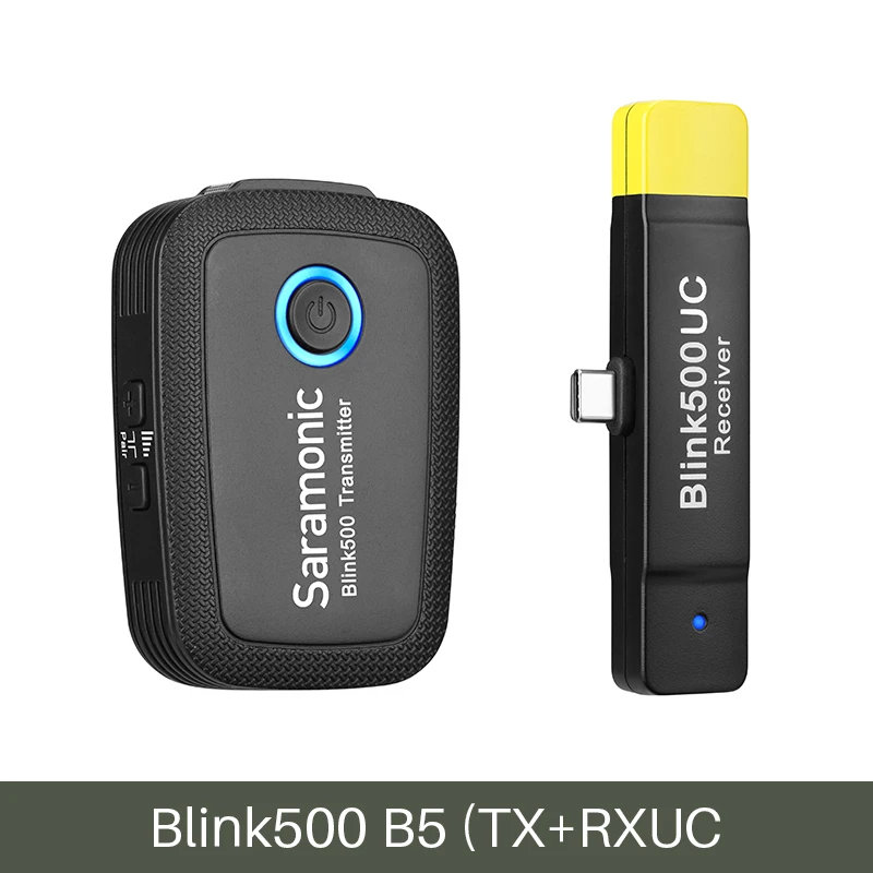Saramonic Blink 500 Беспроводная записывающая микрофонная система 2,4 ГГц двухканальный Lavalier микрофон для iPhone Android DSLR камеры - Цвет: B5