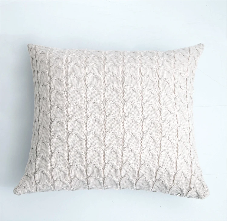 双麻花拉链靠枕套RJ90014(12)