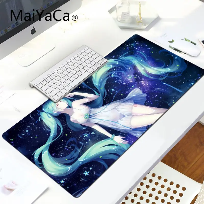 MaiYaCa Хацунэ Мику анием девушка геймер скорость мыши розничная маленький резиновый коврик для мыши большой коврик для мыши ПК компьютерный коврик