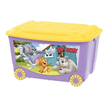 

Trolley box with Tom and Jerry applique, lilac