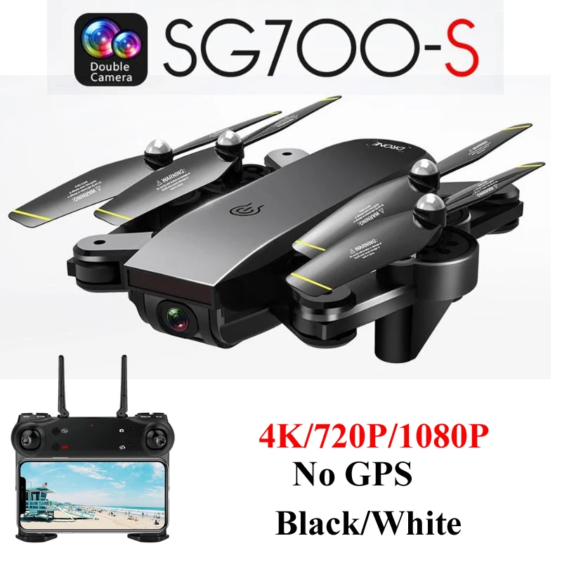 

SG700-S WiFi RC Quadcopters 720P 1080P 4K Dual Camera Wide Angle Selfie Drone Control Helicopter Kid Toys
