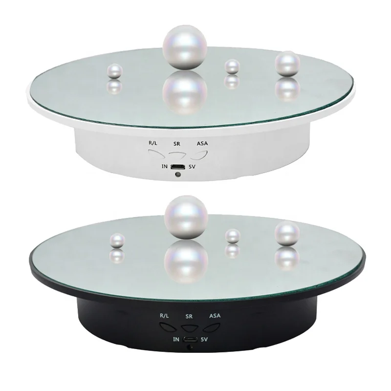 20cm 3 Geschwindigkeiten Smart Spiegel Samt Elektrische Rotierenden Display-ständer Plattenspieler Schmuck Halter