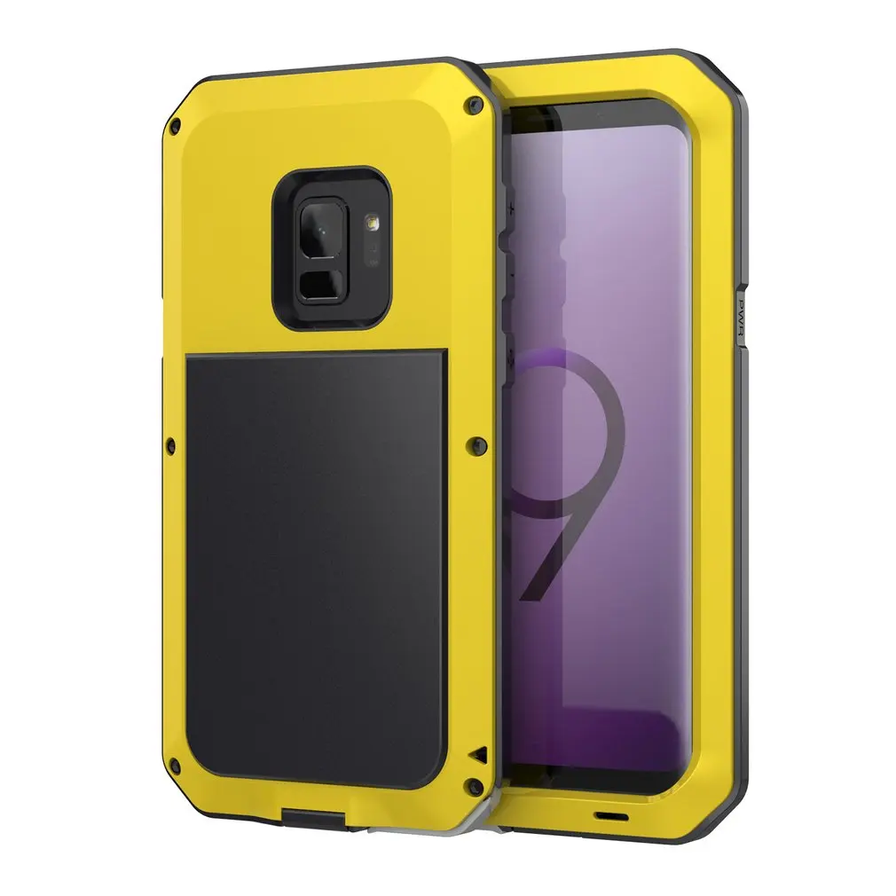 s9 yellow Противоударный металлический чехол для мобильного телефона, портативный защитный чехол, подходит для samsung Galaxy S9 - Цвет: s9 yellow