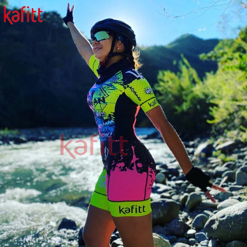 Buen valor Kafitt-traje de Triatlón de manga corta para mujer, traje de ciclismo de montaña, leotardo, traje de ciclismo pBQKMZjwRjw