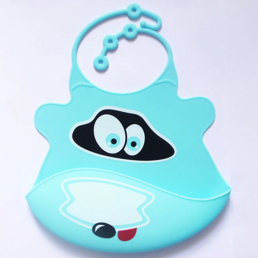  2020 Baby Bibs Baby waterproof bib white Silicone Waterproof Bib with Pockets Baby Newborn Cartoon Aprons Silicone saliva bib