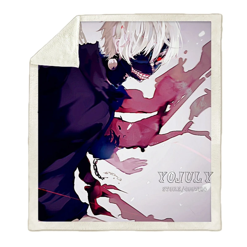YOJULY одежда с надписью «Tokyo Ghoul Harajuku Пижама для детей и взрослых, Объёмный рисунок(3D-принт) одеяло диван Стёганое одеяло Дорожный Чехол постельного белья в стиле «хип-хоп» с рисунком из аниме фирменный магазин-аутлет K33