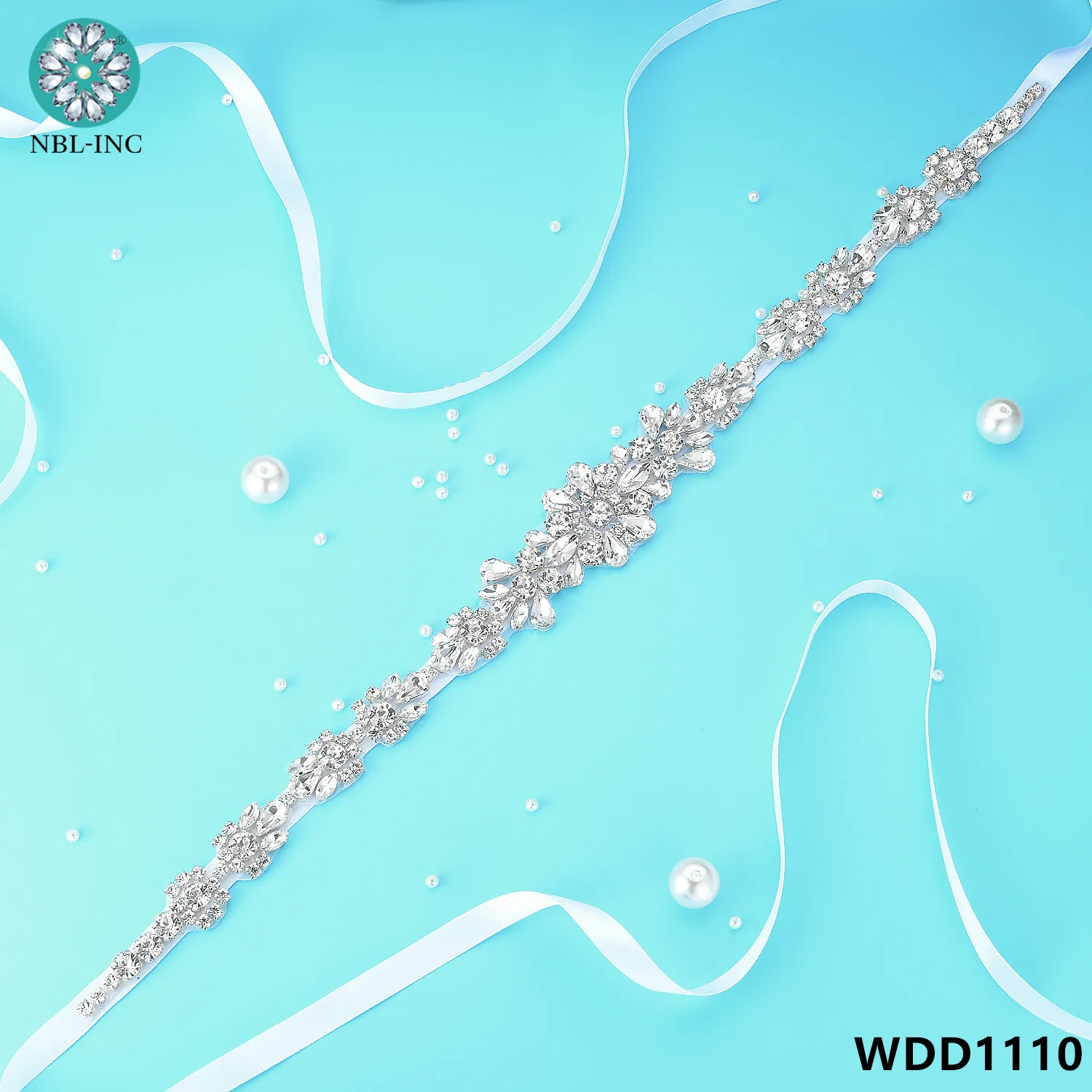 Bridal waistband rhinestone bridal belt wedding with crystal diamond wedding dress accessories belt sash for dress WDD1110 bridal dress decoration