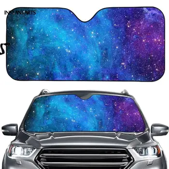 

INSTANTARTS Auto Front Window Sun Shade Purple/Blue/Pink Romantic Sky Starry Galaxy Print Custom Windshield Sunshade Droshipping