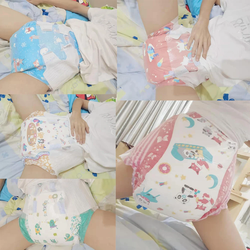 Подгузник TEN @ NIGHT Rainbow Week ABDL очень большого размера рождественские подгузники с