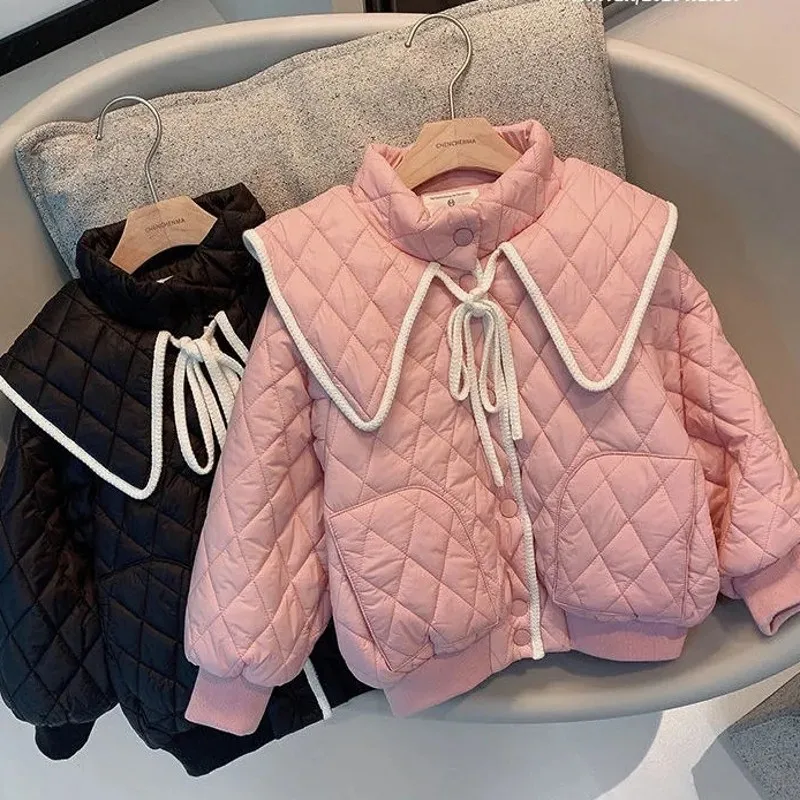 New Winter Jacket Girls Thickness Cotton-padded Fleece Kids Coat Children Winter Outerwear WT102