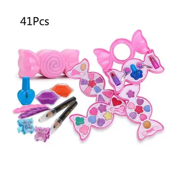 

Cute Candy Box Children Cosmetics Makeup Set Princess Girl Eyeshadow Lip Gloss Brushes Kit Pretend Play Toys Children Gift