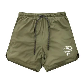

2019 men's fitness bodybuilding shorts men's summer gym workout men's breathable net quick-drying sportswear jogger beach shorts