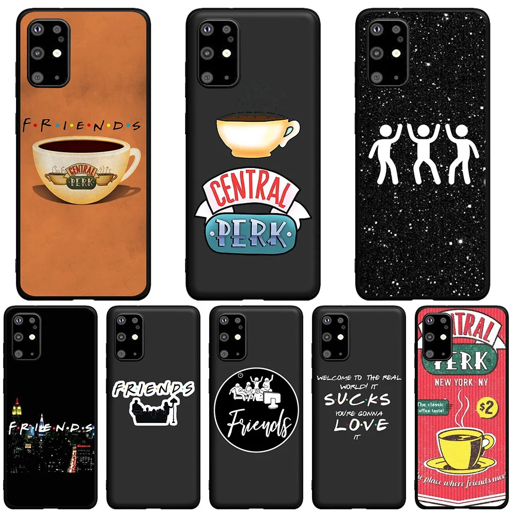 

Soft silicone mobile phone cases coffee FRIENDS patterned For Samsung Galaxy S6 S7 edge S9 S8 S20 Plus Note 8 9 10 Plus S10 Lite