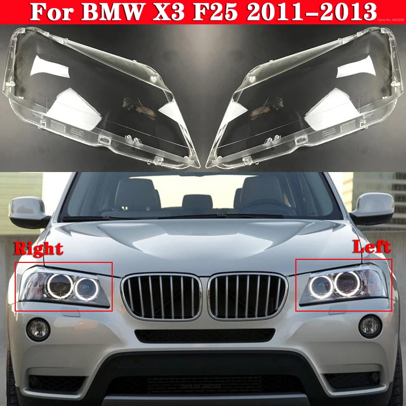 Car Front Headlight Cover For BMW X3 F25 2011 2013 Headlamp Lampshade Lampcover Head Lamp light