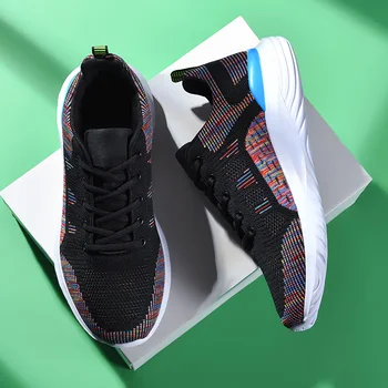 

slip zapatos Men shoes white Breathable 2020 for knitting mesh informales sneakers Shoes 39 man s mens sports Light Sneaker on