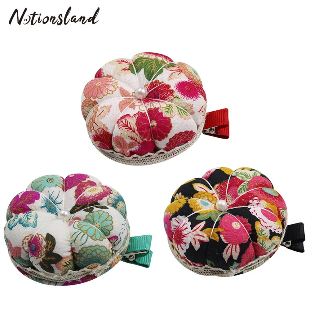 

1pc Pumpkin Pin Cushion Portable Mini Sewing Pincushion with Clip For DIY Craft Patchwork Sewing Home Sewing Tool