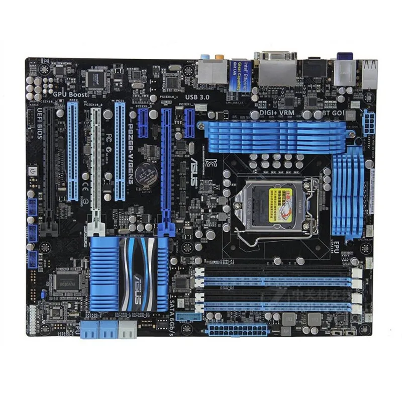 Для ASUS P8Z68-V/GEN3 Z68M материнская плата LGA 1155 DDR3 для Intel Z68 P8Z68 десктопная SATA II PCI-E X16 б/у |