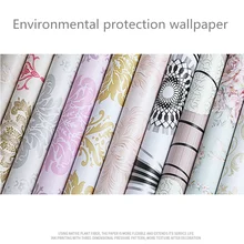 Peeling And pasting Wallpaper European PVC Waterproof Decoration Bedroom Living Room Background Wall Sticker Room Dormitory Roll
