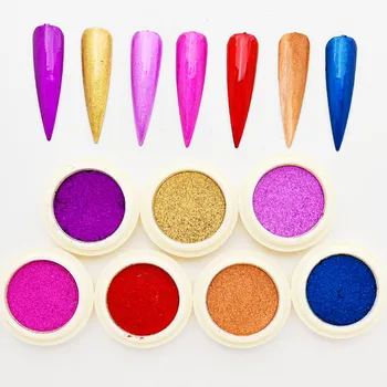 

0.5g Nail Mirror Powder Metallic Color Nail Art Gel Polishing Chrome Flakes Pigment Dust Decorations Manicure Powder CPT809-5GH5