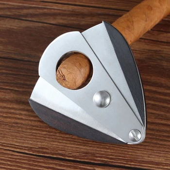 

Galiner Double Blades Cigar Cutter Sharp Scissors Stainless Steel Cigar Guillotine Wood Cigar Cutter Portable Smoking Tool