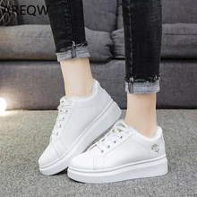 Зимние ботинки; женские ботильоны; теплая зимняя женская обувь из искусственной кожи; кроссовки на плоской подошве; женская обувь на шнуровке; женские короткие зимние ботинки