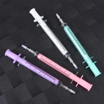 

3pcs Candy Color Highlighter Cute Novelty Nurse Needle Syringe Shaped Marker Pen Children Funny Graffiti School Office Supply