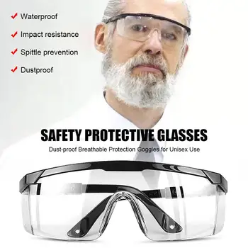 

Clear Anti Dust Safety Glasses Eye Protective Goggle Anti Pollution Anti-splash Spectacles For Factory Lab Working Eyewear