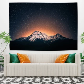 

Cassisy Tapestry Starry sky over the mountains Wall Hanging Art Tapestries Carpet Decor Wall Cloth Beach Towel Home Decoration