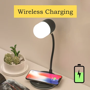 

2020 New Dropship Multi-function Mobile Phone Wireless Charging Bluetooth Audio Table Lamp Eye Protection Desk Lamp To Studying
