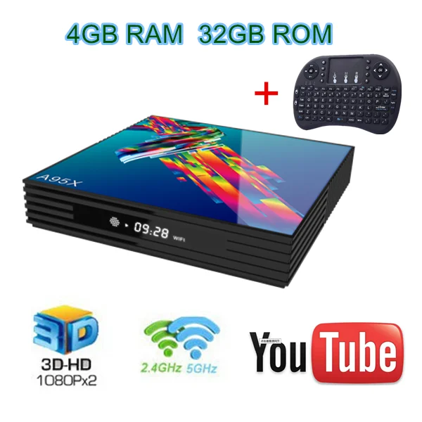 A95x R3 Smart Tv Box Android 9.0 4 G 64gb Octa Core Tvbox Android 9 Usb3.0 2.4/5.0Ghz Wifi Netflix Youtube Iptv 4k Media Player - Цвет: 4GB RAM 32GB ROM I8