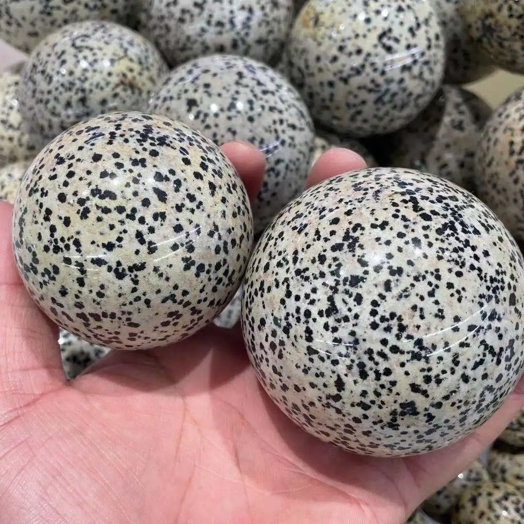 30-100 mm Natural Dalmation Jasper Sphere Crystal Globe Ball Chakra Healing Reiki Stone Carved 1pcs 5