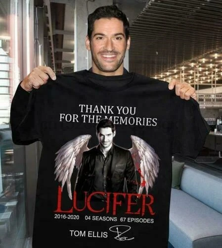LUCIFER-Thank you for the memories футболка с надписью Tom Ellis |