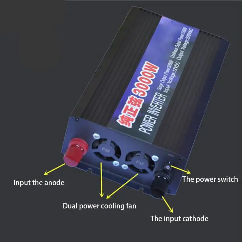 Onever 50 Гц DC12V/24 В до AC220V 1000 Вт Чистая Синусоидальная волна инвертор усилитель конвертера автомобильный инвертор для автомобиля бытовой DIY