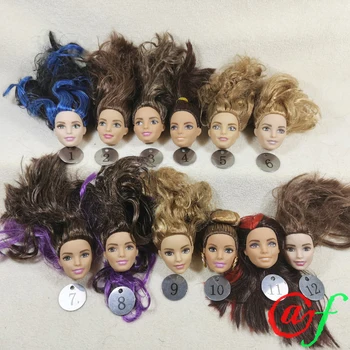 

B666-1 Original Foreign Trade West Asia Dimples Beauty 1/6 OOAK NUDE Doll Head Mussed MIXED Hair for DIY