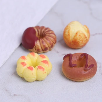 

10pcs/set Dollhouse Miniature Food Mini Breads,Donuts Pretend Food for Doll Miniatural foods Decor Kitchen Toys