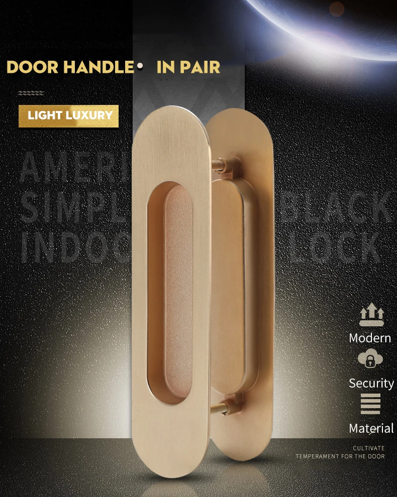 Kak-puxadores de porta ocultos., maçaneta de liga