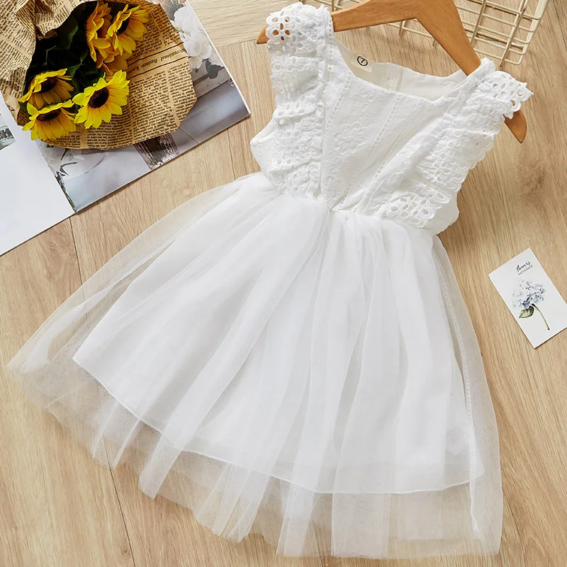 Mayfair Cabin/осенняя одежда для девочек; свадебное кружевное платье в горошек; платье принцессы; детское элегантное платье из тюля для девочек; платье с цветочным узором для девочек - Цвет: AX1129
