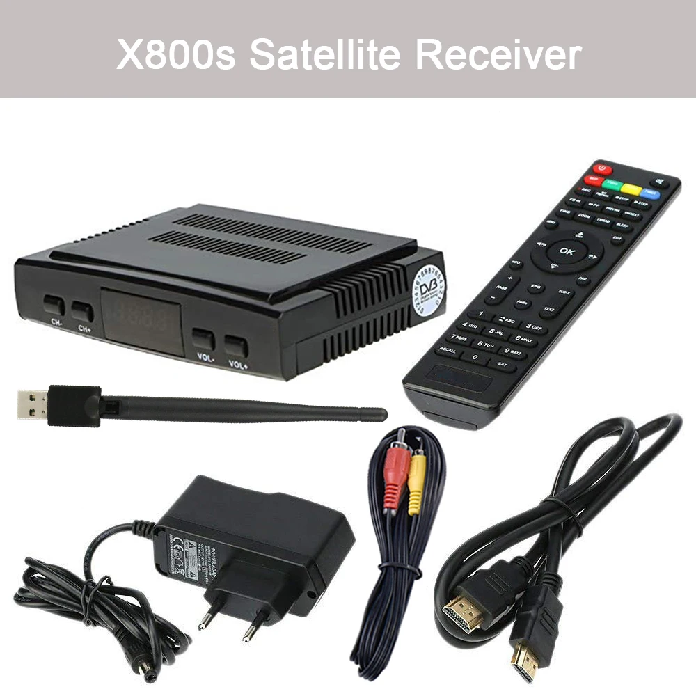 Satxtrem X800s спутниковый ресивер для Цифровое телевидение DVB S2 спутниковый декодер FTA DVB-S2 HD ТВ-тюнер DVBS2 Европа 8 нажатий