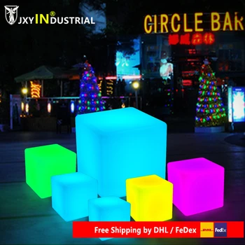 

16 RGB Colors Rechargeable Led illuminated Furniture Lamp Waterproof LED Cube Chair bar KTV Pub Plastic Table lighting