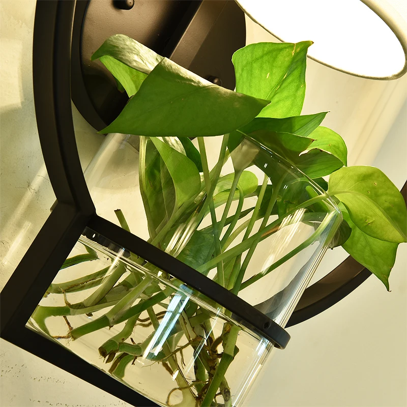 Скандинавская гидропоника суккуленты цветочный горшок с настенной лампой для