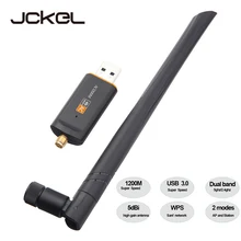 

JCKEL Wireless Network Card 1200Mbps USB WIFI Adapter 2.4Ghz 5Ghz Wi-Fi Dongle RTL8812 5dBi Antenna For Laptop PC
