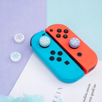 

Snowflake Thumb Grip For Nintendo Switch Rocker Cap Joystick Cover Shell JoyCon Controller Case For Nintendo Switch Accessories