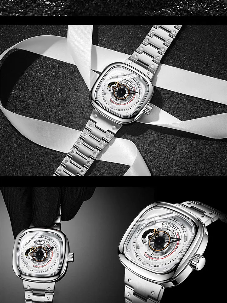 Высокое качество роскошные полностью стальные мужские часы Montre автоматические механические наручные часы для мужчин Reloj Hombre деловые часы для мужчин