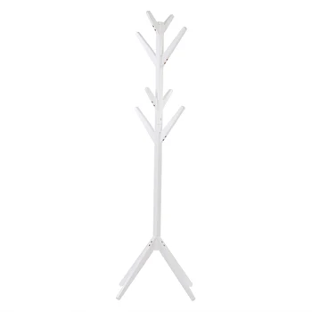 

Pine Coat Clothing Rack Clothes Scarfs Hanging Stand Disassembled Hanger For Home Use White Freely Disassembled