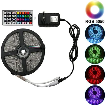 

LED Strip Light RGB 5050 SMD Ribbon Led Strip Light Flexible 5M 10M Diode Tape with Remote LED Light for Room