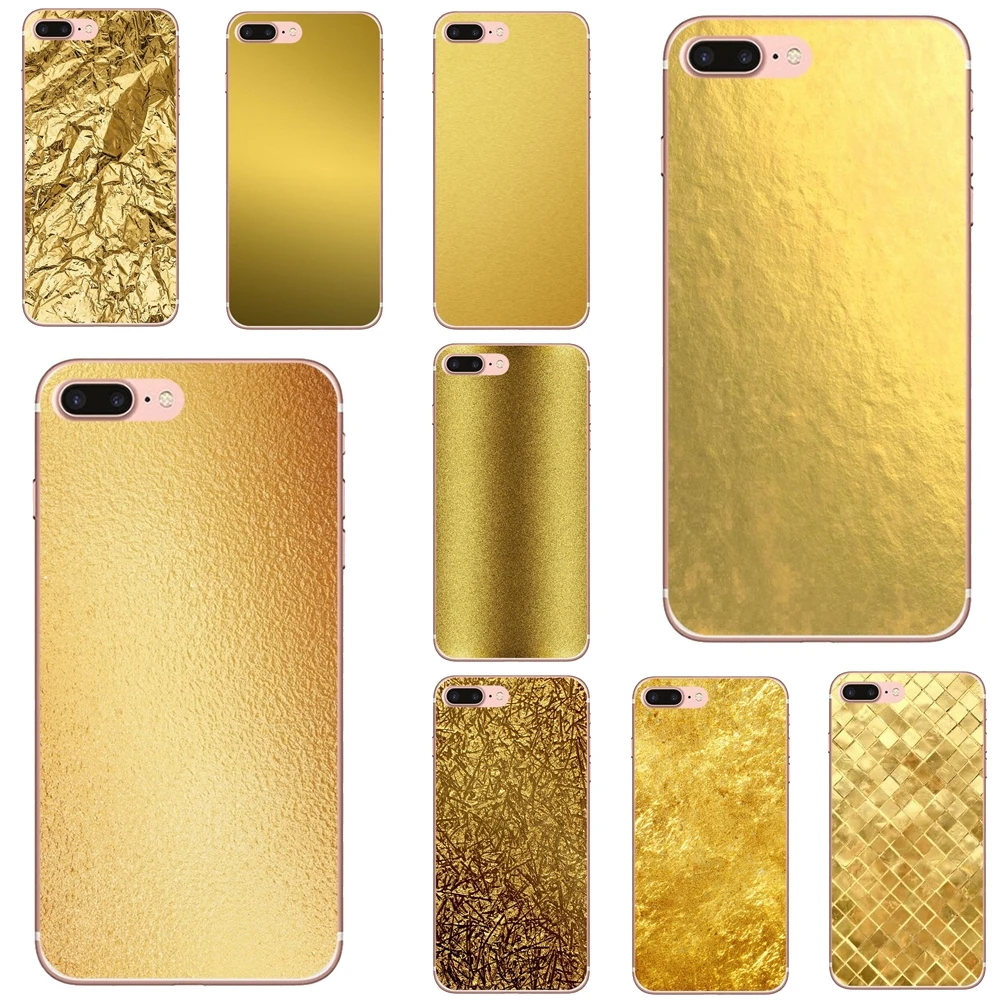 Metallic Gold Foil Wallpaper Print For Ipod Touch 5 6 Xiaomi Redmi S2 6 Pro 5a Pocophone F1 Lg G6 Q6 Q7 G5 Soft Case Phone Case Covers Aliexpress