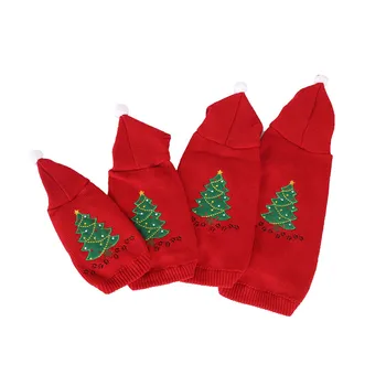 

Cartoon Warm Christmas Dog Sweater Dog Hooded Clothes for Small Dogs Pet Clothing Coat Knitting Jacket Coat for Teddy Chihuahua