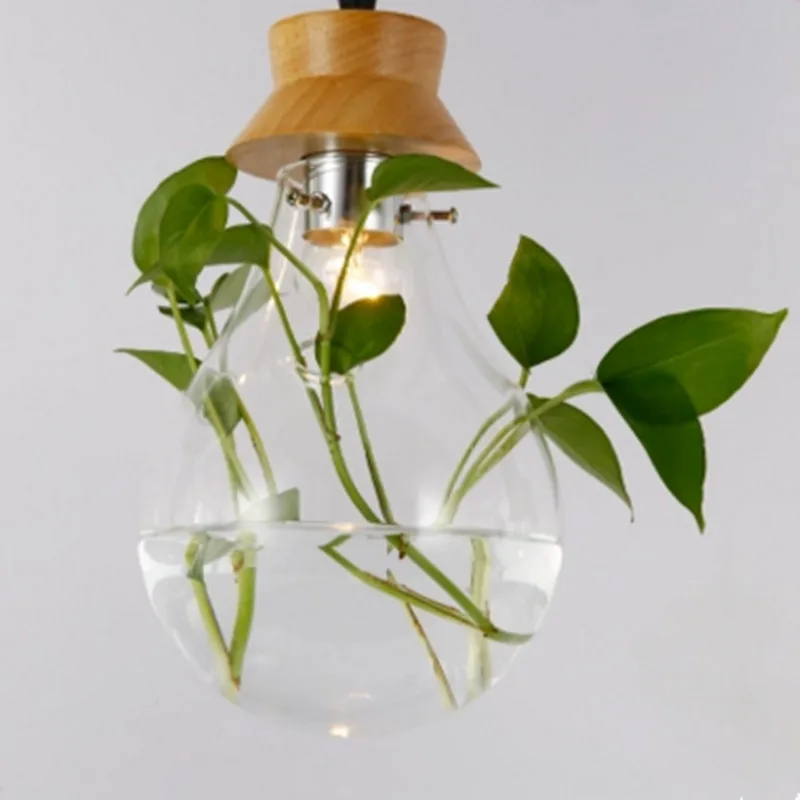 Modern Pastoral Design Plant pendant lights simple dining living room study cafe art decor glass hanglamp